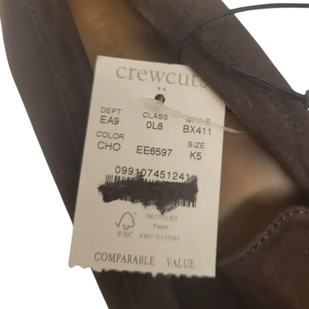 Crewcuts J. Crew Boys Brown Loafer Slide On Casual Dress Shoe Sz 5